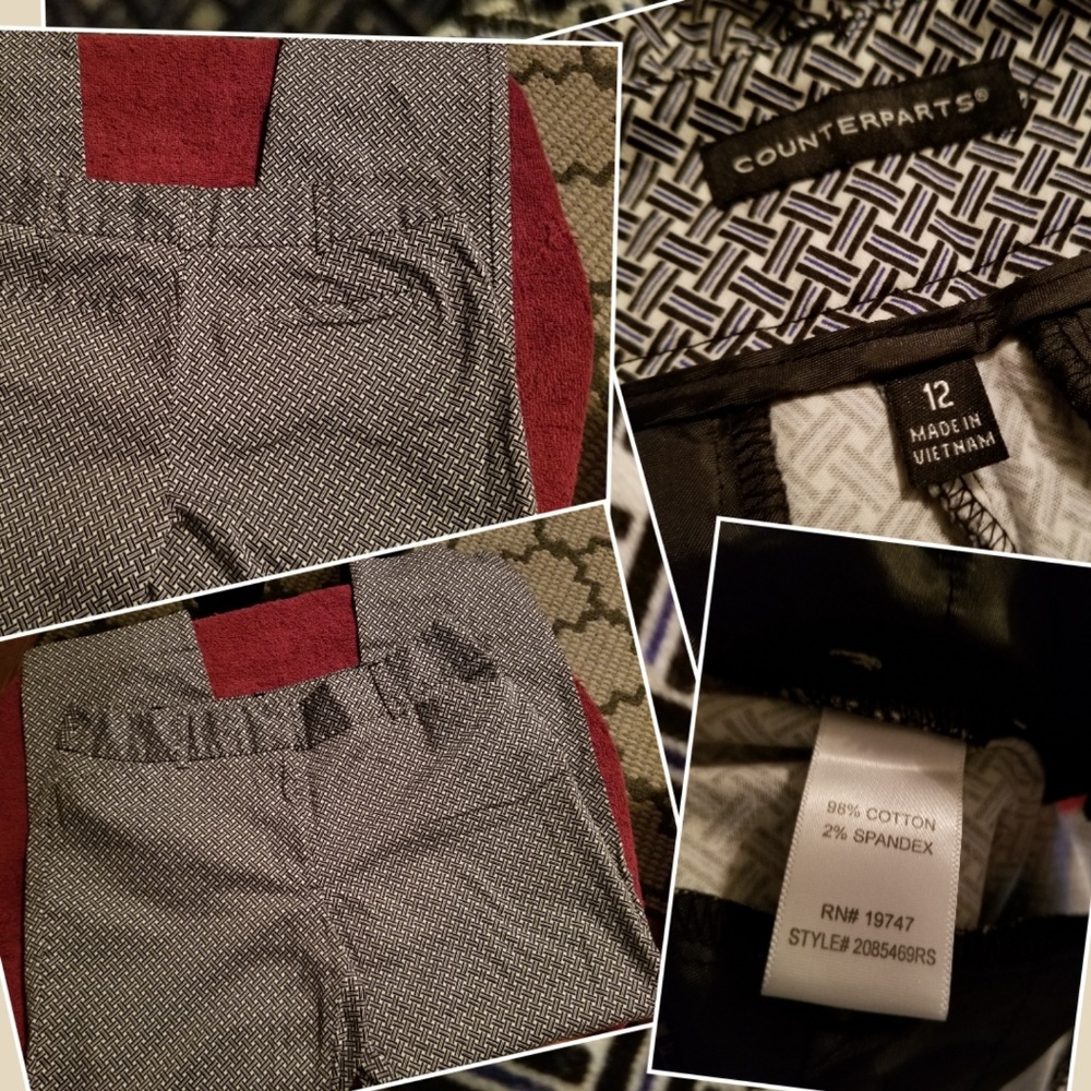 Counterparts size 12 pants 98% Cotton 2% spandex